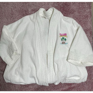 Vintage Camel Club White terry cloth Robe One Size